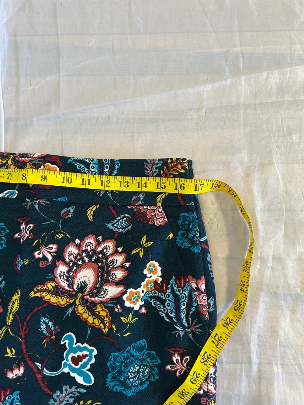 NWT LOFT Floral Pencil Skirt - Teal Multi - Picture 8 of 10